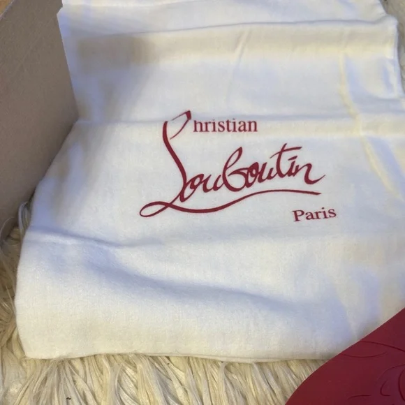 Christian Louboutin Red Sandals with Black Straps size 36 - Picture 4 of 7